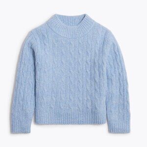 NWT New J.Crew Cable-Knit Extra-Soft Yarn Blue Sweater Size S(6-7)